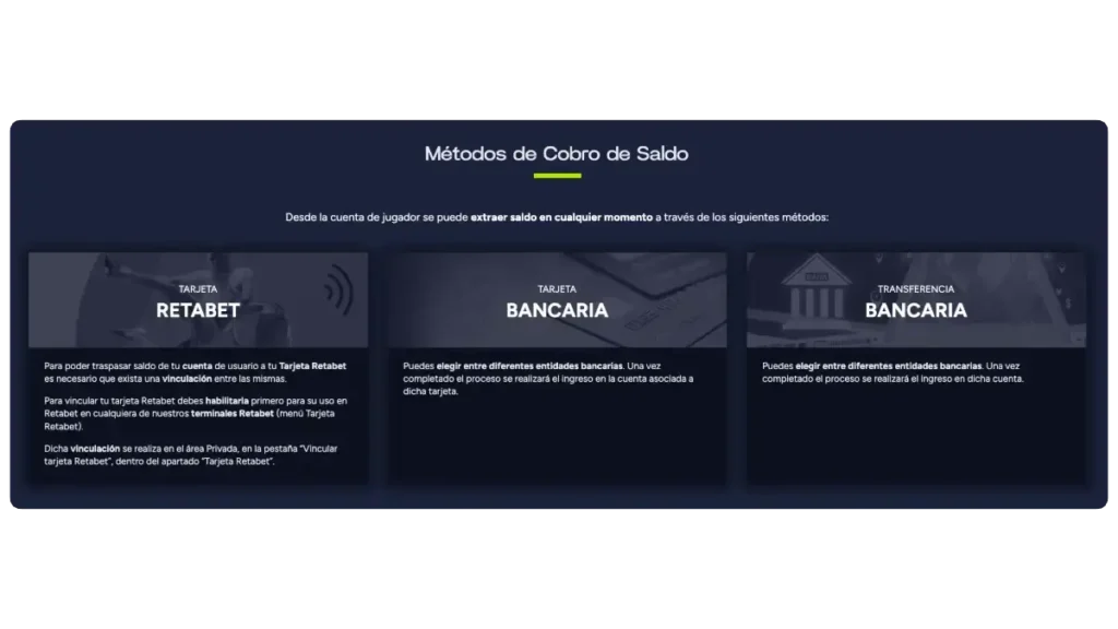 Depósitos en Reta Bet